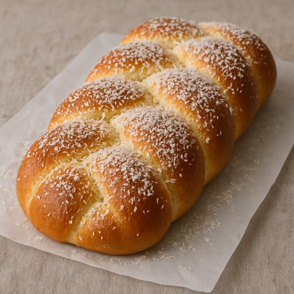 Rosca Doce Trançada com Coco