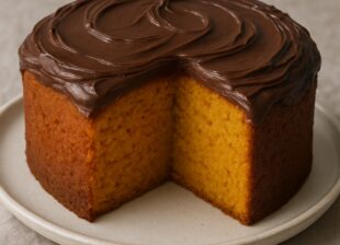 Bolo de Cenoura com Cobertura de Chocolate Cremosa