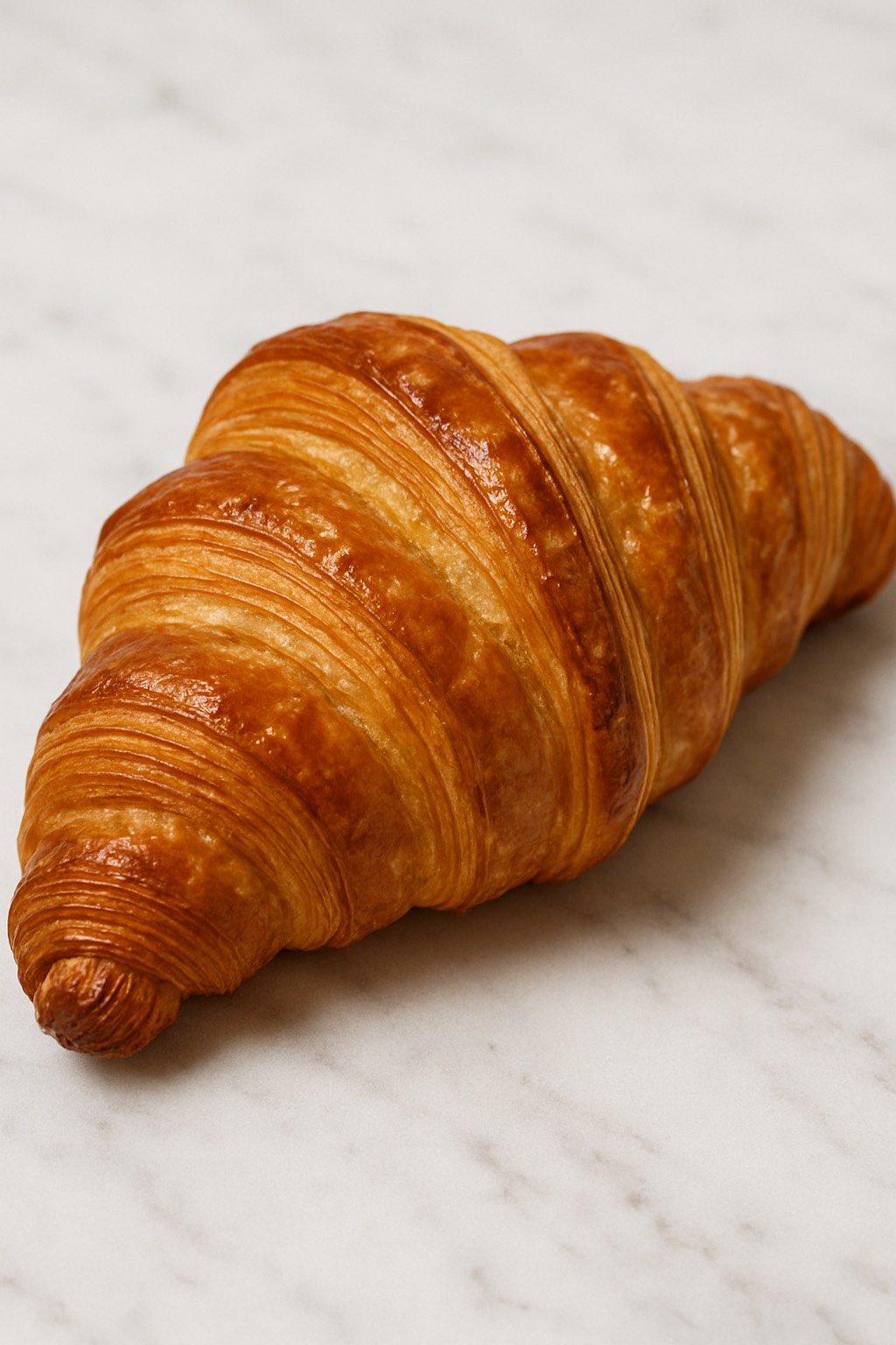 croissant folhado com manteiga