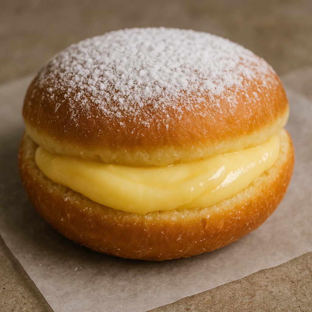 Sonho de Padaria Recheado com Creme de Confeiteiro